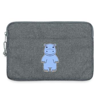 Hippopotamus - Laptop bag 13" - heather grey - Front