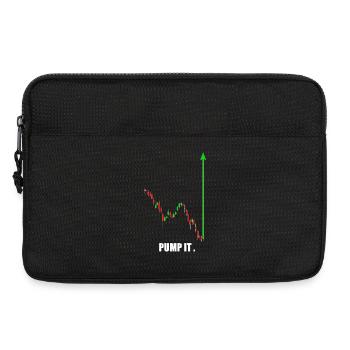 Pump it, Crypto, Actions, Salle de sport, Fitness, Trading - Sacoche pour ordinateur portable 13 pouces - noir - Devant