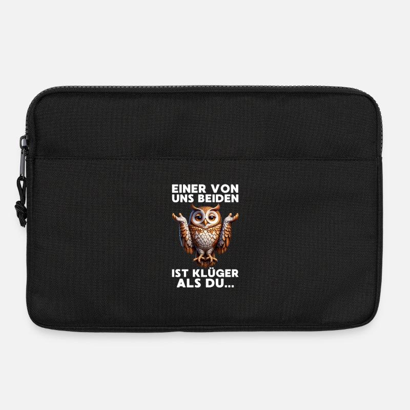 Einer von uns beiden ist klüger als du Grumpy Owl - Laptoptasche 13" - Schwarz