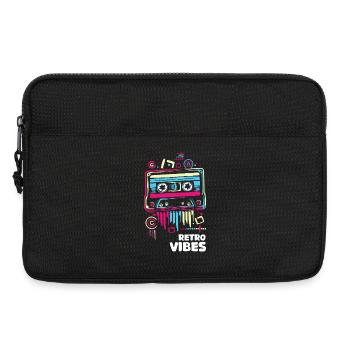 retrovibes kassette tape vintage Farben comic - Laptoptasche 13" - Schwarz - Vorne