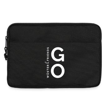 Wüster&Friends GO Logo Weiß - Laptoptasche 13" - Schwarz - Vorne