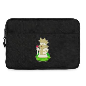 pièce d’échecs roi échecs - Sacoche pour ordinateur portable 13 pouces - noir - Devant