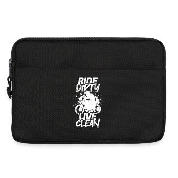 Ride Dirty Live Clean - Laptoptasche 13" - Schwarz - Vorne