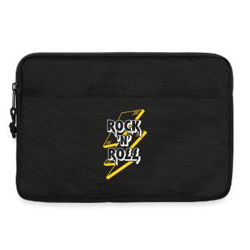 Logo texte rock’n’roll avec éclair - Sacoche pour ordinateur portable 13 pouces - noir - Devant