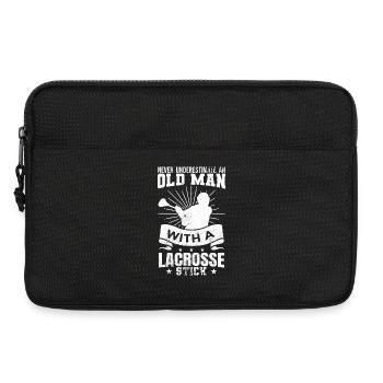 Lacrosse Spieler Opa - Laptoptasche 13" - Schwarz - Vorne