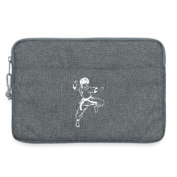 Karate Boy Sketch - Laptop bag 13" - heather grey - Front