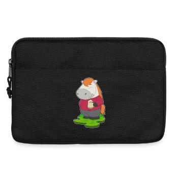 Pferd Bier - Laptoptasche 13" - Schwarz - Vorne