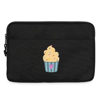 Icecream Herz Streifen Konfetti Dots Cup Muffin - Laptoptasche 13" - Schwarz - Vorne