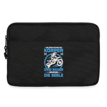 Motocrossfahrer Geschenke Motocross Biker Sprüche - Laptoptasche 13" - Schwarz - Vorne