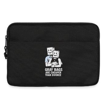 Humorvolles graues Taschenpaar Sweatshirt Design - Laptoptasche 13" - Schwarz - Vorne