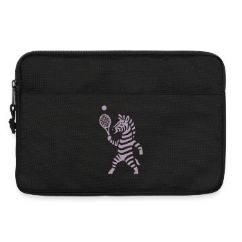 Minimalist Zebra Tennis Player Silhouette - Laptop bag 13" - black - Front