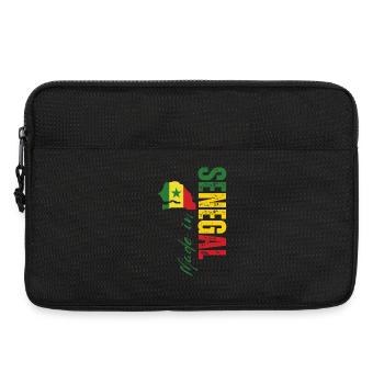 Made in Senegal, vertical design - Laptop bag 13" - black - Front