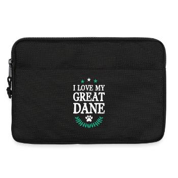 J’adore mon Dogue Allemand - Sacoche pour ordinateur portable 13 pouces - noir - Devant