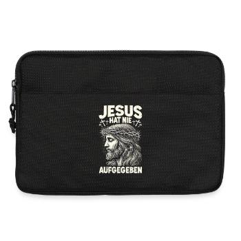 Jesus Hat Nie Aufgegeben Christus Gott Bibel - Laptoptasche 13" - Schwarz - Vorne