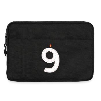 Festive Birthday Number Nine Illustration - Laptop bag 13" - black - Front