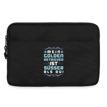 golden retriever hund spruch - Laptoptasche 13" - Schwarz - Vorne