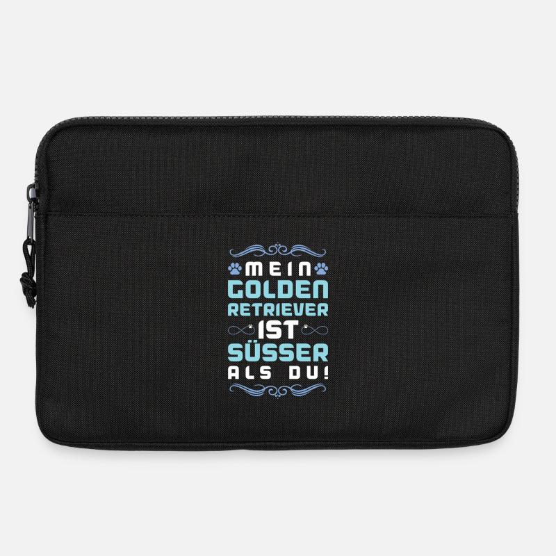 golden retriever hund spruch - Laptoptasche 13" - Schwarz