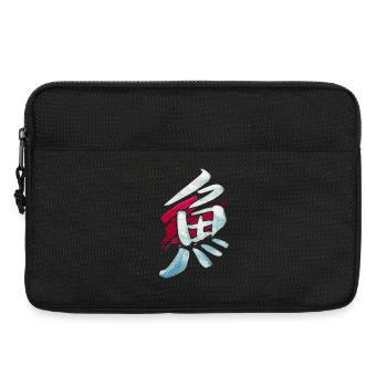 Fish (Sakana) Japanese - KANJI ink - Laptop bag 13" - black - Front