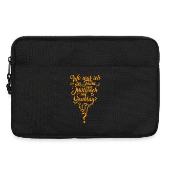 Wo_war_ich_in_der_Nacht_orange - Sacoche pour ordinateur portable 13 pouces - noir - Devant