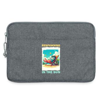 Gaming console on the beach in sunlight - Laptop bag 13" - heather grey - Front