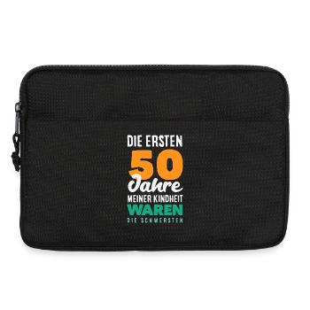 Lustiges 50. Geburtstag Geburtstagsshirt Geschenk - Laptoptasche 13" - Schwarz - Vorne