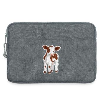 Cow - Laptop bag 13" - heather grey - Front