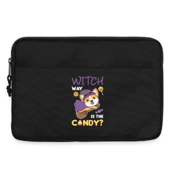 Corgi Hexen Witch way is the candy Happy Halloween - Laptop bag 13" - black - Front