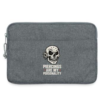 Piercing Addict Body Mod Enthusiast - Sacoche pour ordinateur portable 13 pouces - gris chiné - Devant