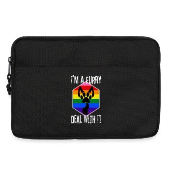 I'm A Furry Deal With It - Laptop bag 13" - black - Front