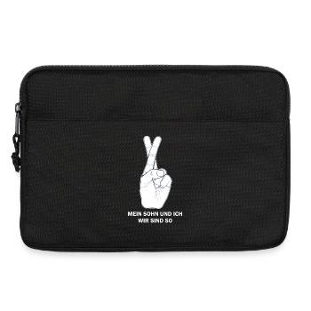 Mein Sohn und Ich Wir Sind So - Laptoptasche 13" - Schwarz - Vorne