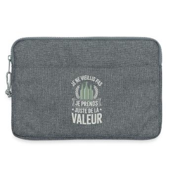 Humor Geburtstag älter werden Ich nehme Wert - Laptoptasche 13" - Grau meliert - Vorne
