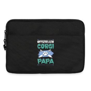 corgi dogs dad - Laptop bag 13" - black - Front