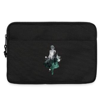 Silhouette élégante en robe aquarelle forêt - Sacoche pour ordinateur portable 13 pouces - noir - Devant