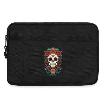 Sugar Skull Floral Crown - Laptop bag 13" - black - Front
