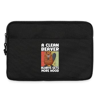 Dicton sur le bois de castor propre - Sacoche pour ordinateur portable 13 pouces - noir - Devant