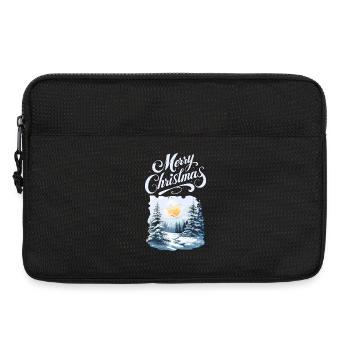 Frohe Weihnachten Waldlandschaft - Laptoptasche 13" - Schwarz - Vorne