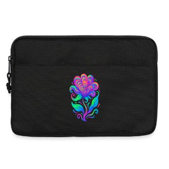 Lebendige Regenbogen-Herzblume - Laptoptasche 13" - Schwarz - Vorne