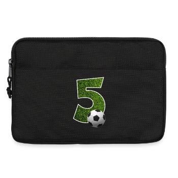 NR. 5 NUMMER 5 FUßBALL 5. GEBURTSTAG - Laptoptasche 13" - Schwarz - Vorne