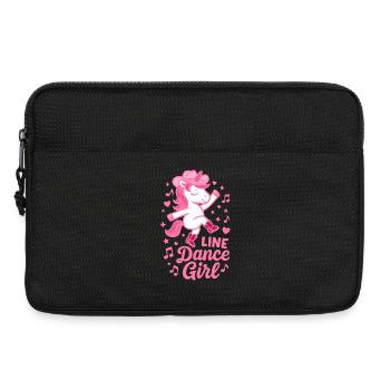 Danse en ligne Licorne Girl - Cadeau Dansant - Sacoche pour ordinateur portable 13 pouces - noir - Devant