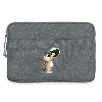 Dog Coffee Coffee Pot - Laptop bag 13" - heather grey - Front