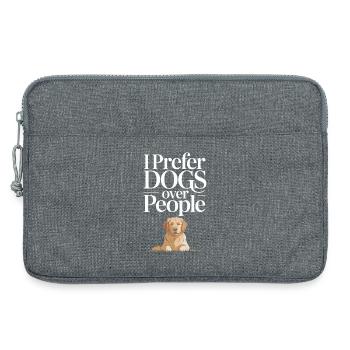 Ich bevorzuge Hunde gegenüber Menschen - Laptoptasche 13" - Grau meliert - Vorne
