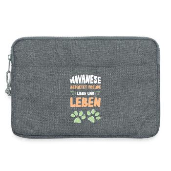 Amour havanais et vie joyeuse - Sacoche pour ordinateur portable 13 pouces - gris chiné - Devant