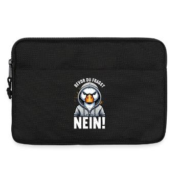 Avant que tu ne demandes, pas de cygne. Mauvaise humeur. - Sacoche pour ordinateur portable 13 pouces - noir - Devant