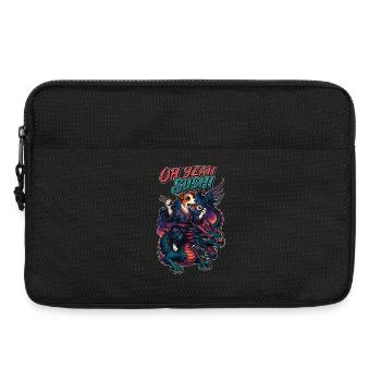 Sushi Jack Russell Terrier Kimono Dragon Cadeau - Sacoche pour ordinateur portable 13 pouces - noir - Devant