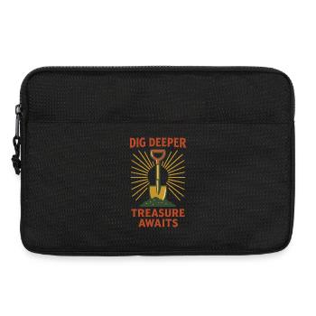 Creusez plus profondément Un trésor attend la détection de métaux - Sacoche pour ordinateur portable 13 pouces - noir - Devant