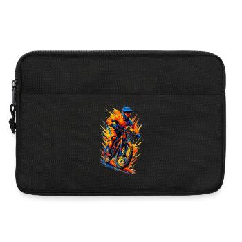 Mountainbiking Mountainbiker MTB cool Geschenk - Laptoptasche 13" - Schwarz - Vorne