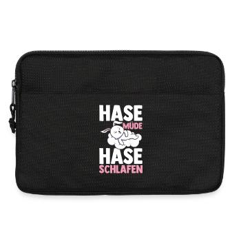 Shlafshirt Hase Hasi Müde Hasi Schlafen - Laptoptasche 13" - Schwarz - Vorne