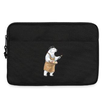 Eisbär Maler Pinsel Malen - Laptoptasche 13" - Schwarz - Vorne