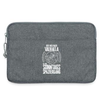 Mur des Boucliers Médiévaux Marché Médiéval Viking - Sacoche pour ordinateur portable 13 pouces - gris chiné - Devant