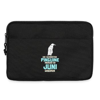 June Birthday Penguin Saying Funny - Laptop bag 13" - black - Front